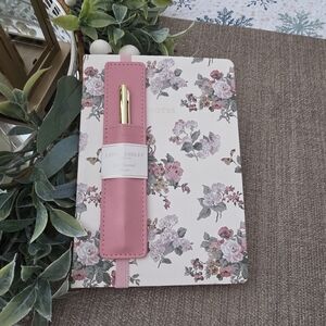 Laura Ashley Floral Journal with Pink Holder & Pen